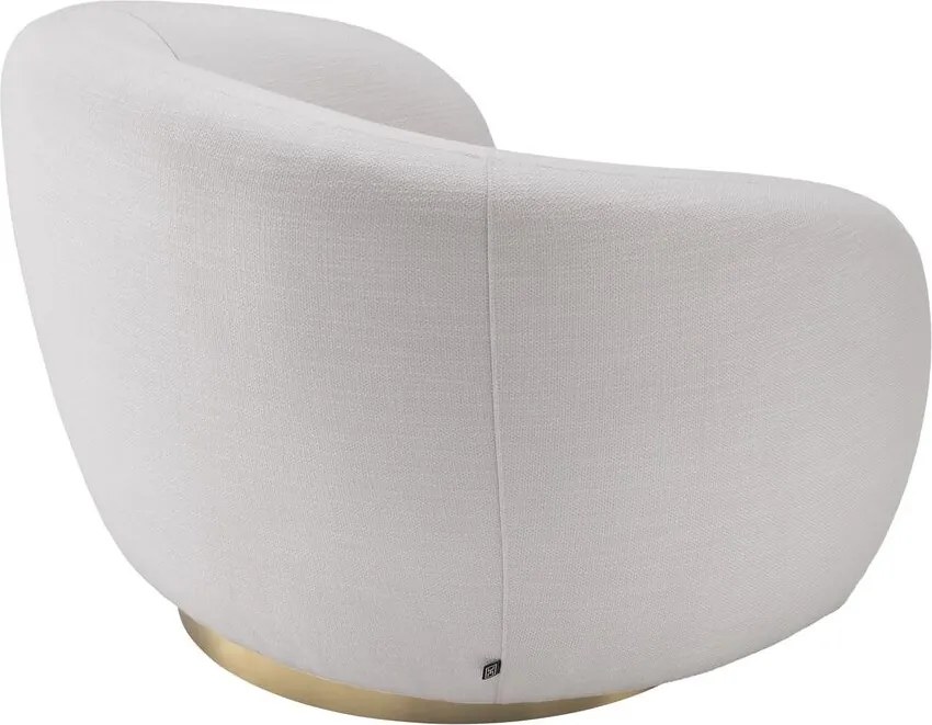 Fotoliu pivotant design elegant Brice, alb avalon 115168 HZ