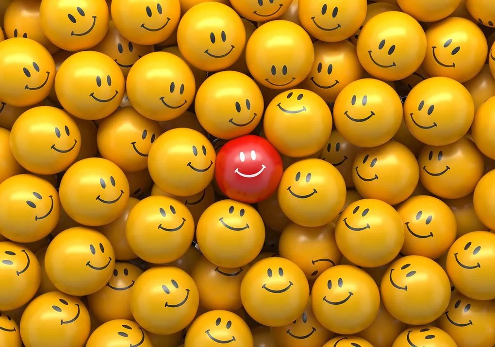 Fototapet - emoticoane vesele (254x184 cm)