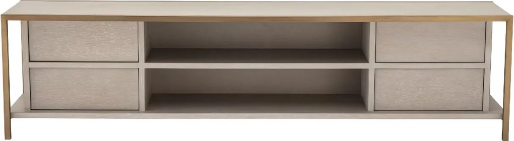 Comoda TV design LUX Wilmot furnir stejar albit