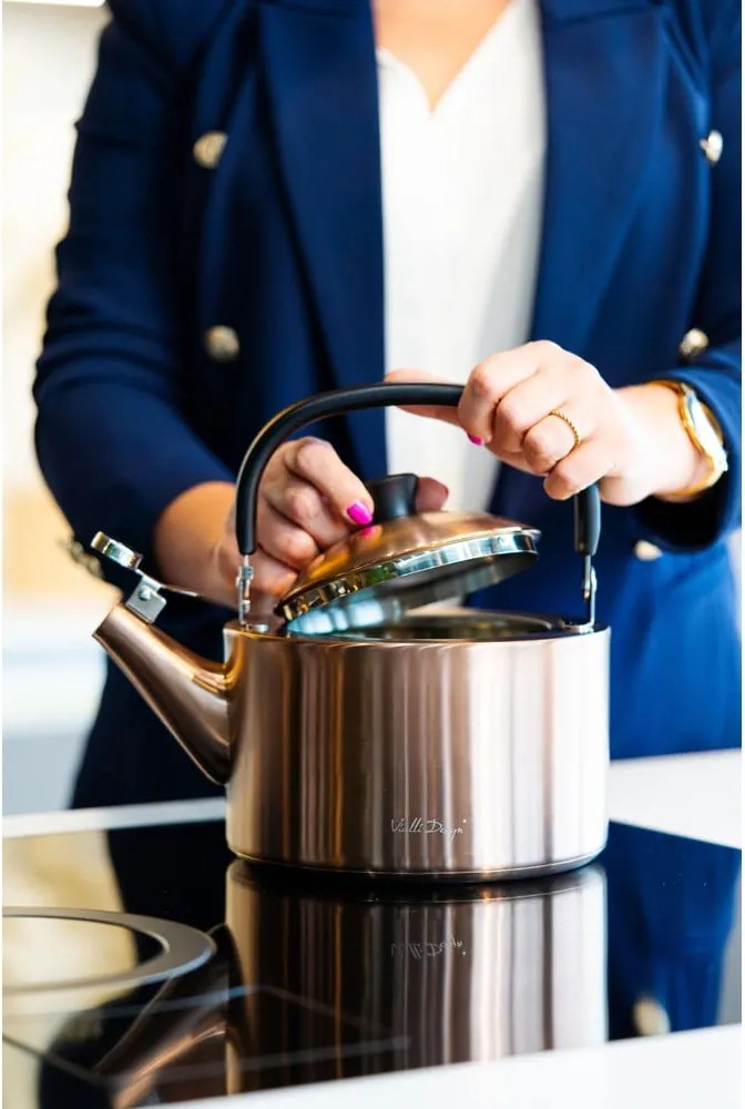 Ceainic arămiu din oțel inoxidabil 1,5 l Diamante – Vialli Design