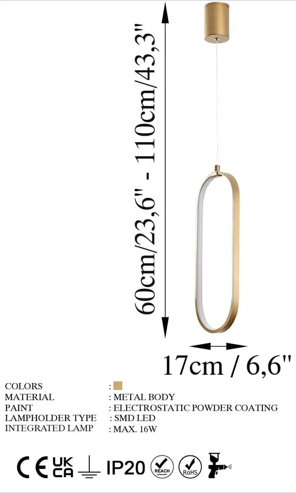 Lustră aurie LED Can – Opviq lights