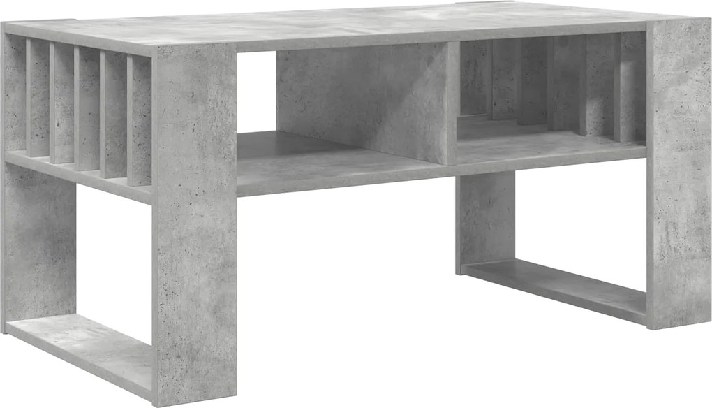vidaXL Masă de cafea Gri din beton 92 x 49,5 x 45 cm Lemn compozit