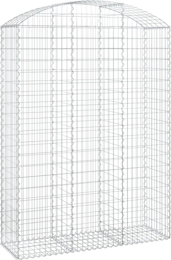 vidaXL Coș gabion arcuit, 150x50x200/220 cm, fier galvanizat