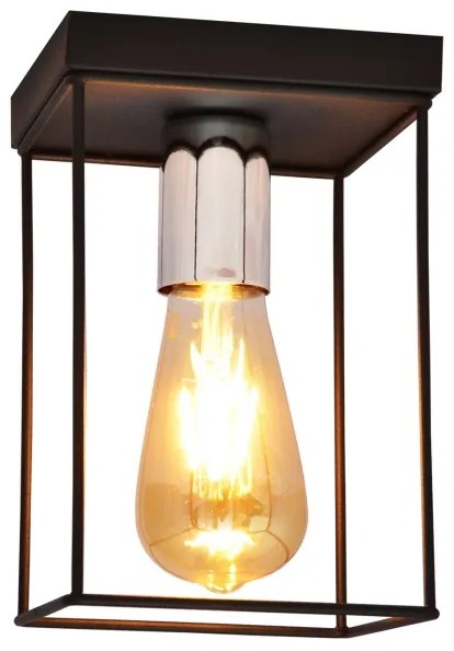 Plafonieră FINN 1xE27/15W/230V negru/crom