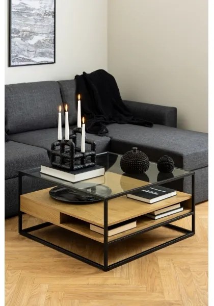 Masă de cafea ZEIN stejar/negru