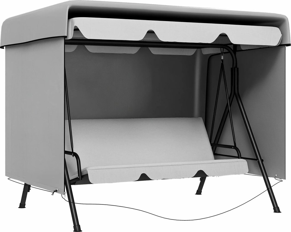 Outsunny Husă pentru mobilier de grădină, husă de protecție pentru mobilier exterior, 215 cm x 155 cm x 150 cm, Gri | Aosom Romania
