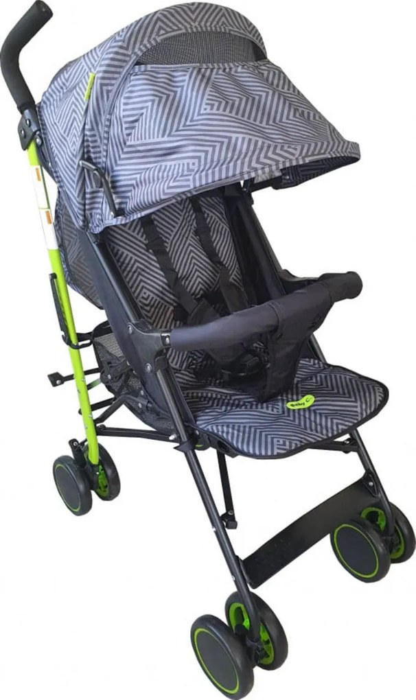 Carucior sport tip umbrela Baby Care™ PRO 803B , Spatar reglabil in 7 trepte, Pozitie somn, Amortizoare, Frana picior,Pliabil , Gri cu Imprimeu