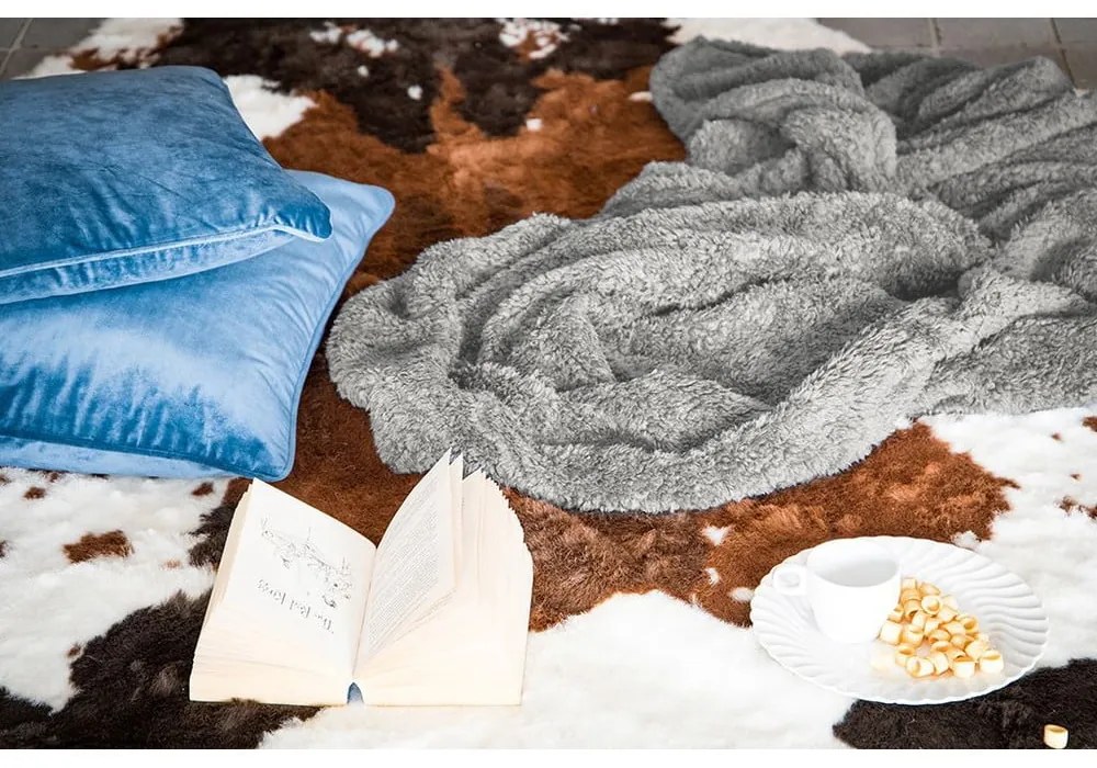 Pătură de pluș Tiseco Home Studio Teddy, 130 x 170 cm, taupe