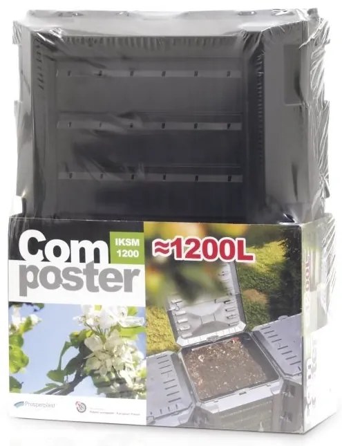 Compost, 1200 l, negru