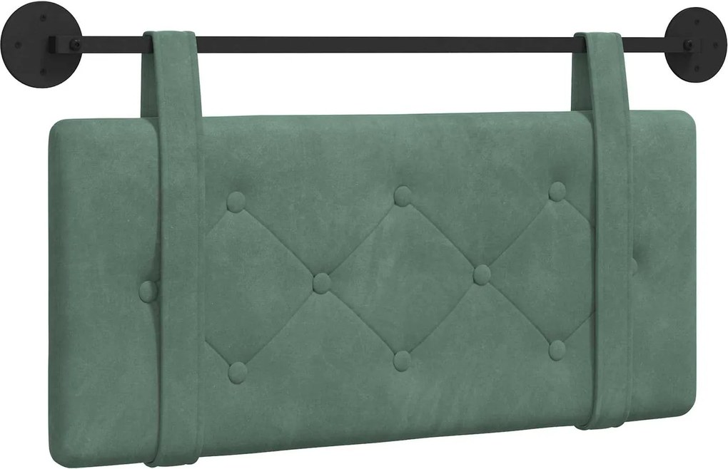 vidaXL Cap de pat suspendat Verde Mării 90 x 55 x 5 cm Catifea