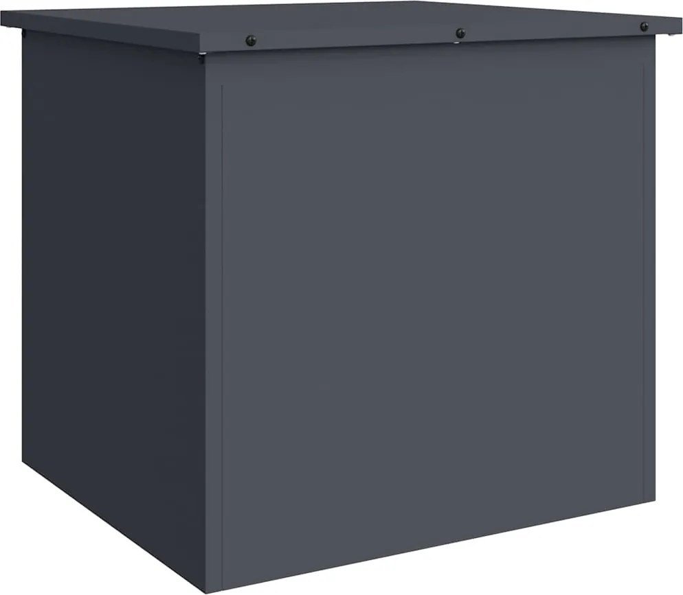 vidaXL Cutie de depozitare exterioară Antracit 55 x 50,5 x 50 cm Oțel