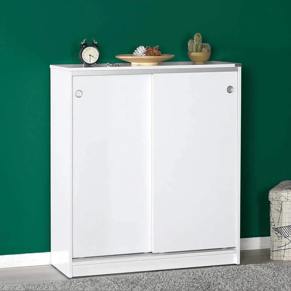 Comoda Multifunctionala Adore Diamond, 2 usi glisante, 5 rafturi,  91 x 105 x 37 cm