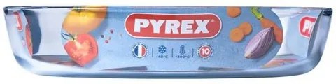 Pyrex Vas de sticlă pentru cuptor oval 2,2 l, 30 x21 x 6 cm