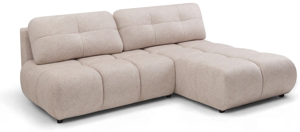 Colțar extensibil Lerio pe dreapta cu funcție de dormit - țesătură hidrofobă bej deschis Blur 02