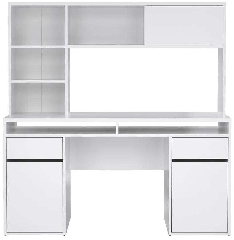 Birou Felix LUX, alb lucios