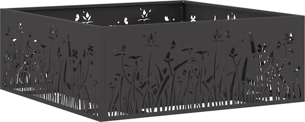 vidaXL Cuptor de foc Negru 80 x 80 x 30 cm Oțel