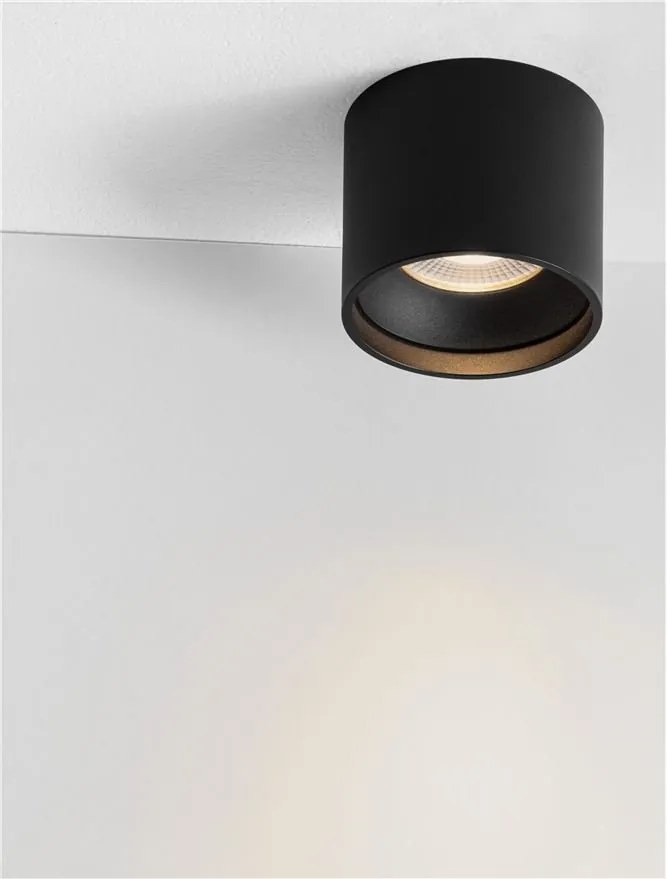 Spot LED aplicat diametru 11cm ANETO negru, NVL-9030772