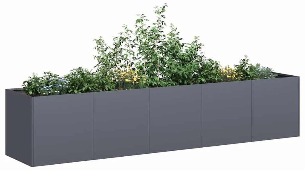 vidaXL Jardinieră Antracit 200x40x40 cm Oțel laminat la rece