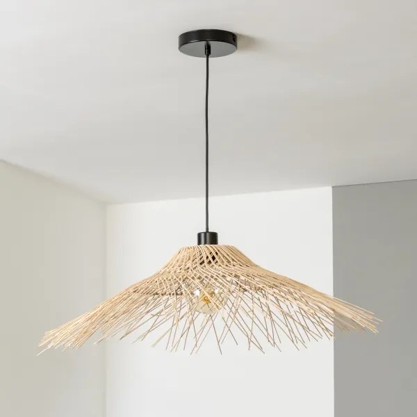 Brilagi - Lustră LED CERIA BOHO pe cablu, 1xE27/40W/230V, Ø 70 cm, bambus