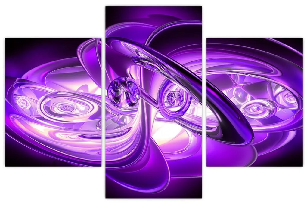 Tabloul fractalilor în violet (90x60 cm)