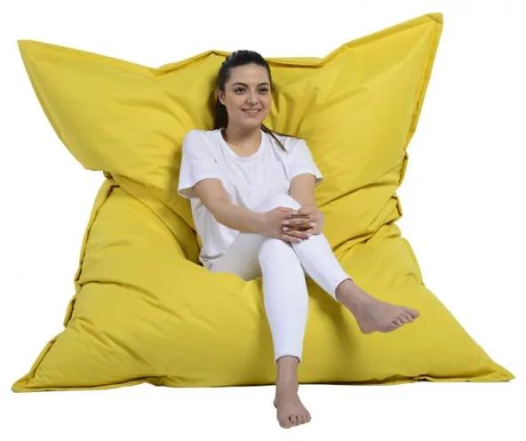 Fotoliu Puf Bean Bag Giant Cushion 140x180 - Yellow