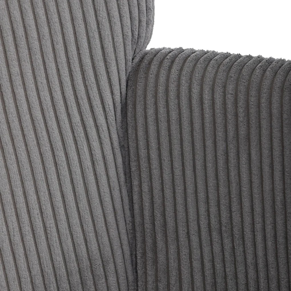 Fotoliu relaxare cu suport pentru picioare L7285GREY6, gri