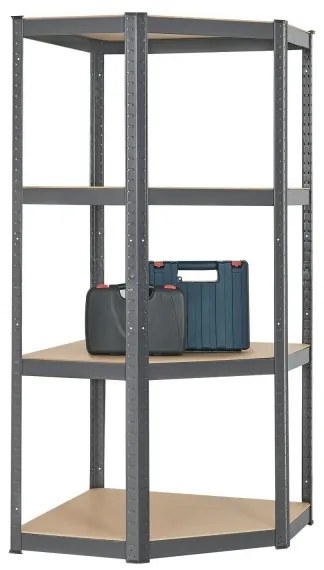 Juskys Raft de colt - 160x75x40-75 cm gri