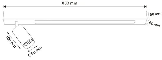 Plafonieră LED PARIS LED/24W/230V + 1xGU10/10W negru