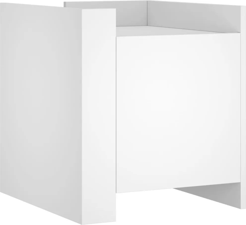 vidaXL Noptieră, alb, 45x50x50 cm, lemn prelucrat