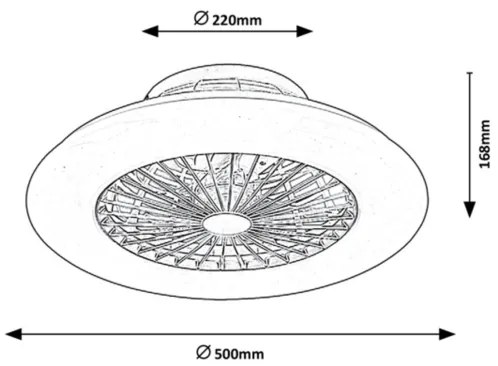 Plafonieră LED dimabilă cu ventilator Rabalux LED/30W/230V + telecomandă