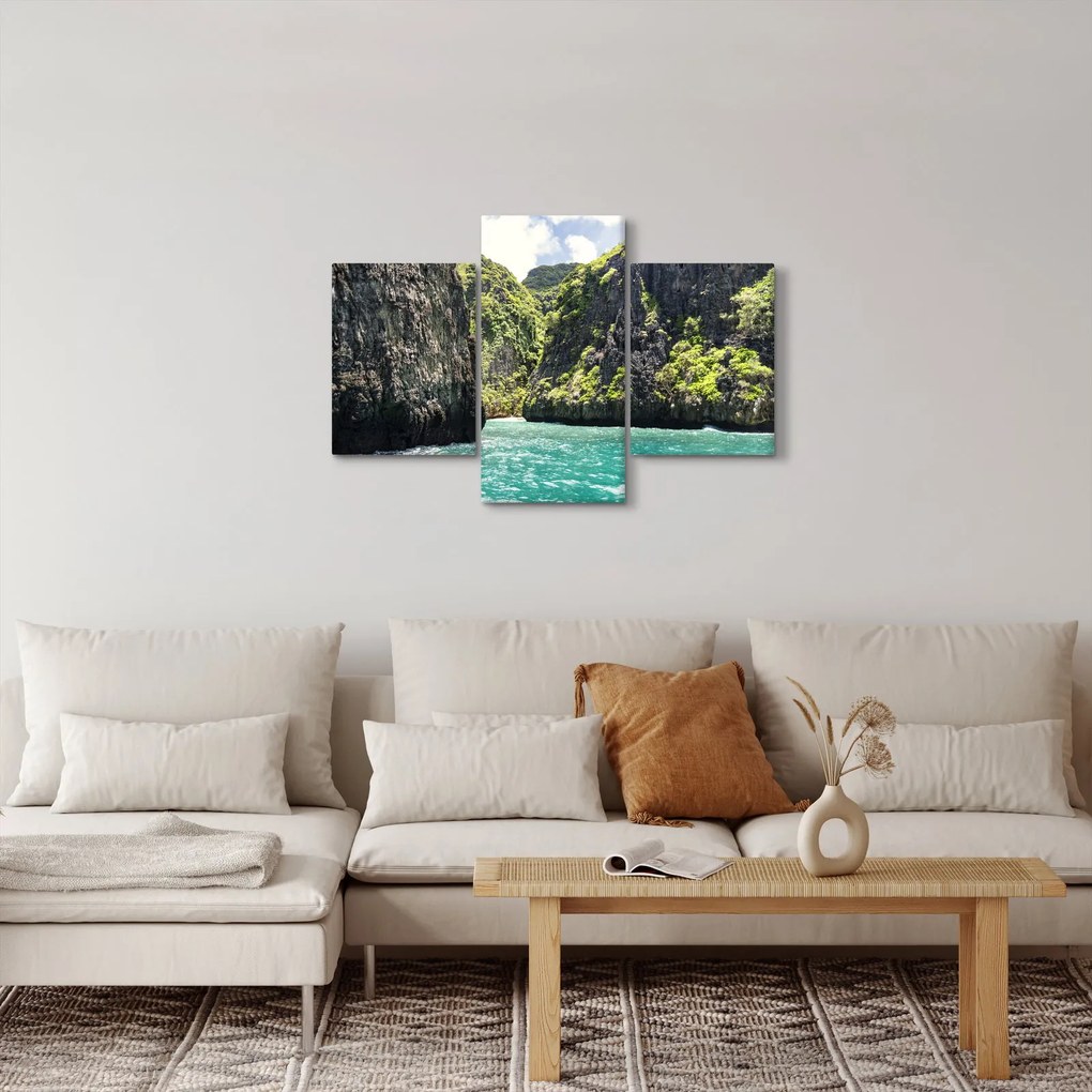 Tablou cu râu montan (90x60 cm)