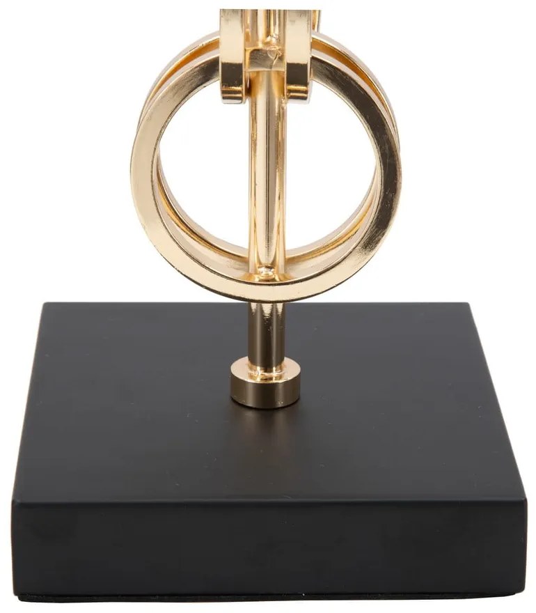 Veioză Mauro Ferretti Glam Rings, înălțime 54,5 cm, negru-auriu