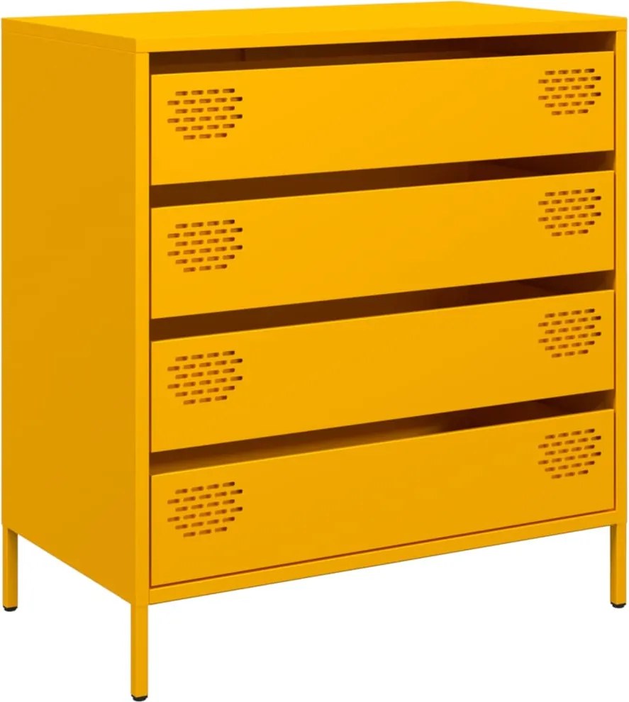 vidaXL Dulap, galben muștar, 68x39x73,5 cm, oțel laminat la rece