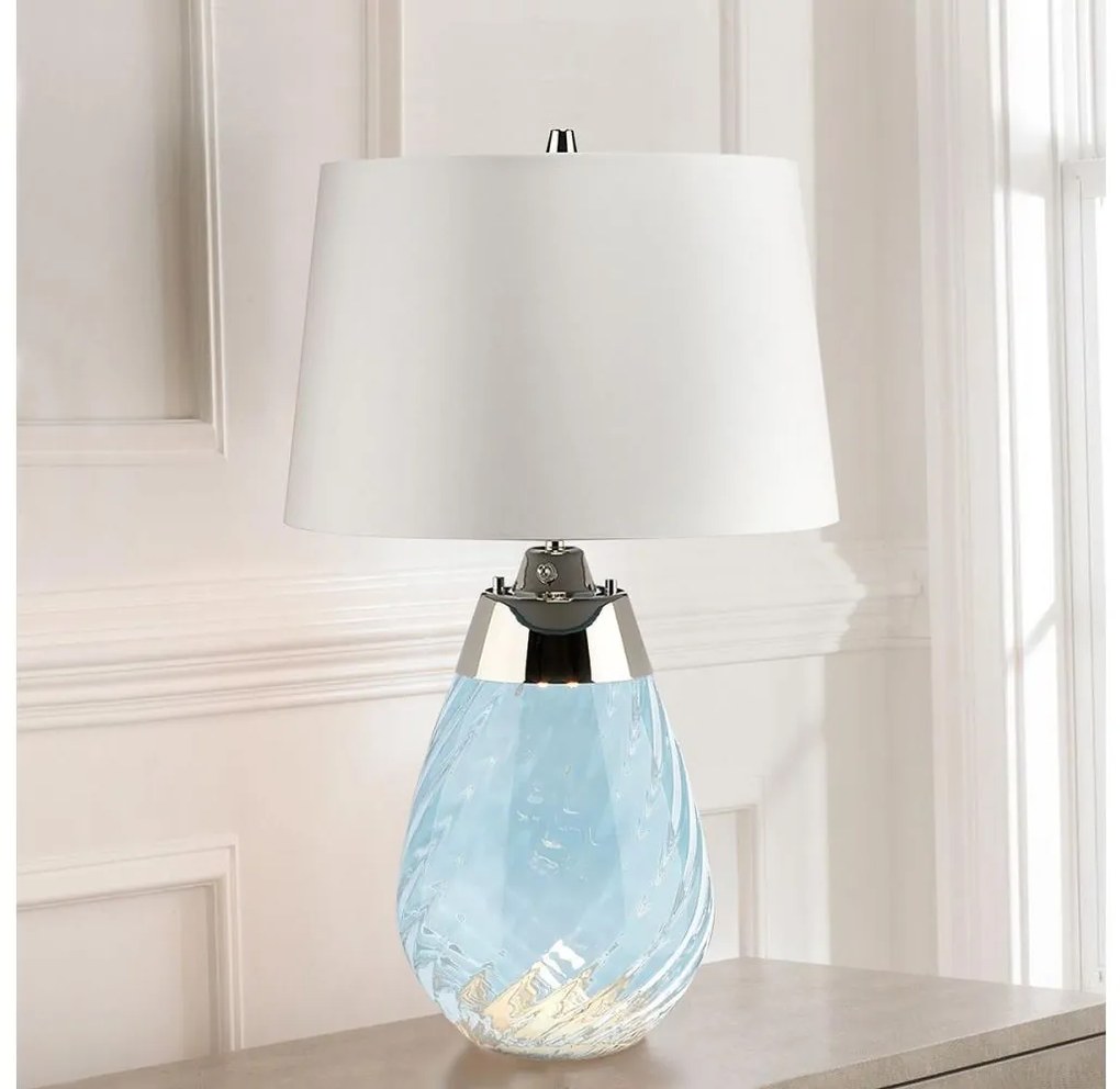 Lampă LED de masă Elstead LENA-TL-S-BLUE-OWSS 1xE27/60W/230V+1xGU10/7W albastru/alb