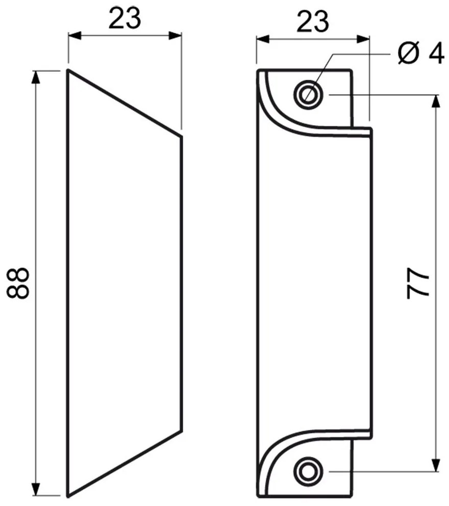 Mâner ușă balcon din aluminiu MAD.6010, bronz