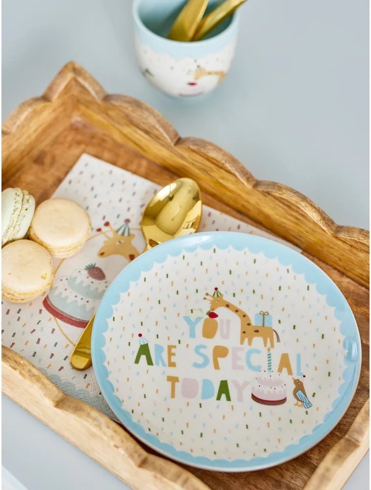 Farfurie pentru copii albastru-deschis/crem din gresie ø 16 cm Celebrate – Bloomingville Mini