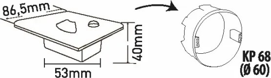 Aplică LED pentru scări cu senzor de mișcare LED/1,5W/230V 3000/4000/6500K