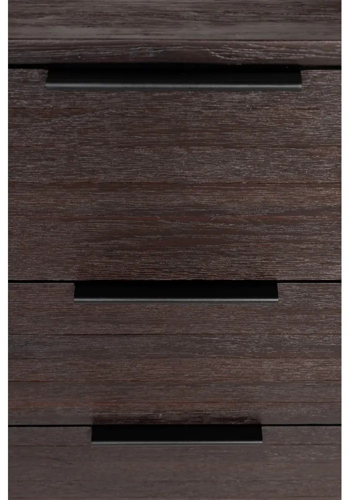 Comodă maro joasă din lemn de tec 135x82 cm Webster – White Label