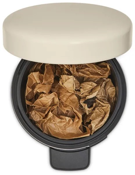 Cos de gunoi cu pedala Brabantia NewIcon 1005523, 3 L, Inchidere lina, Baza antiderapanta, Bej