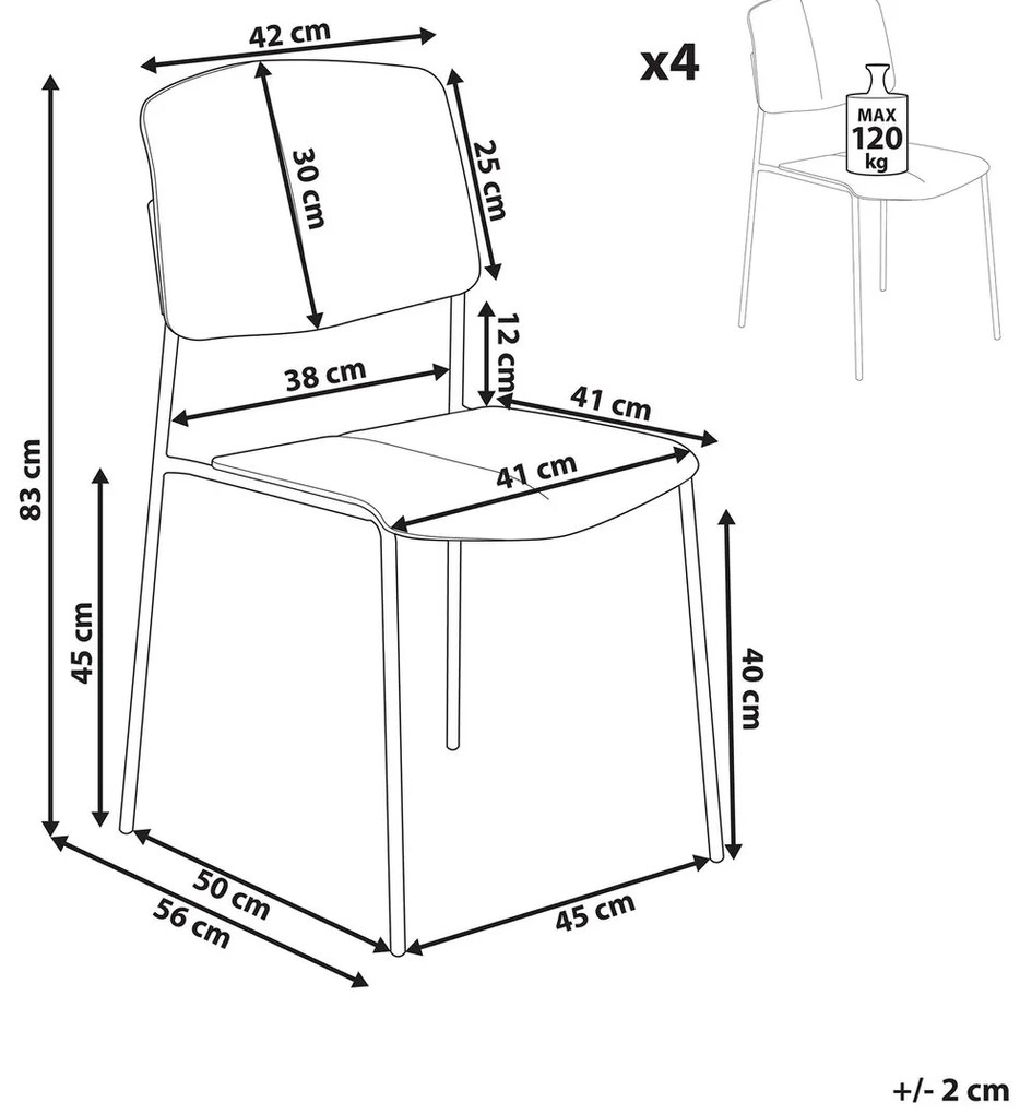 Set 4 buc scaun tip bar Augustino (bej). 1077727