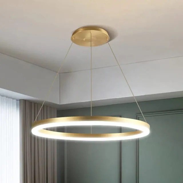 Lustra LED Cu Telecomanda, 1 cerc Gold, 48w