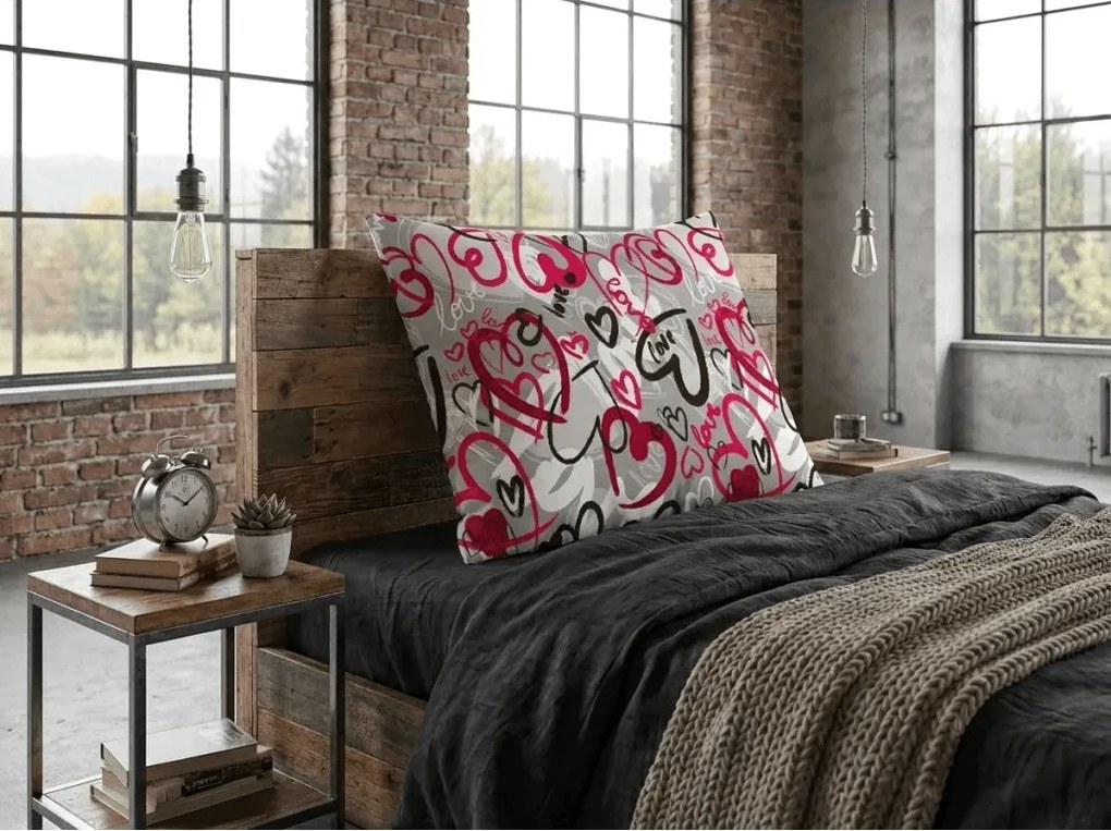 Fata de perna din policoton STREET LOVE POLY 70x90 cm, gri