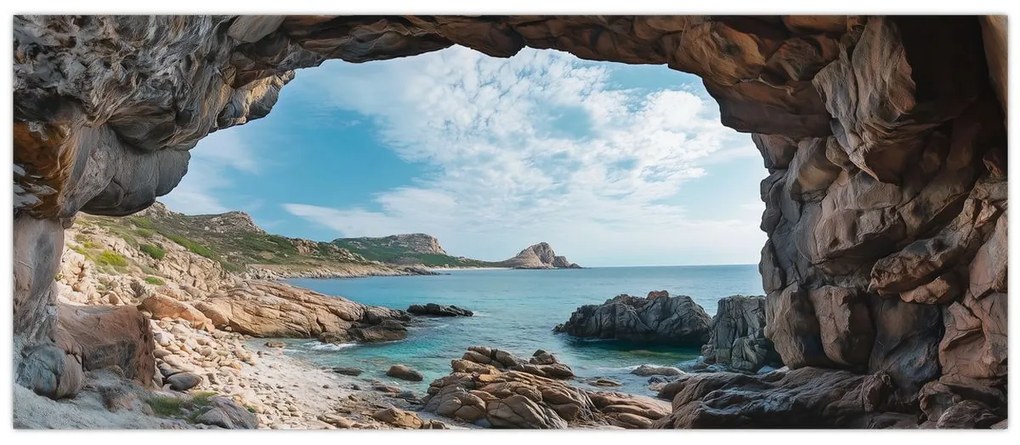 Tablou - Peșteră lângă mare (120x50 cm)