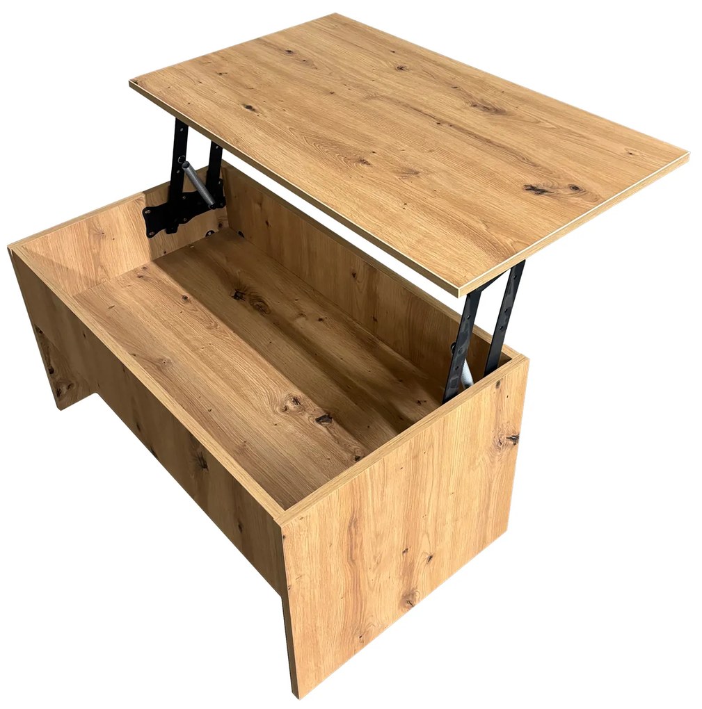 Masa Extensibila Laptop, Intaltime Reglabila, Mobiref, 90 x 52 x 69 cm, PAL Stejar Artisan 18 mm