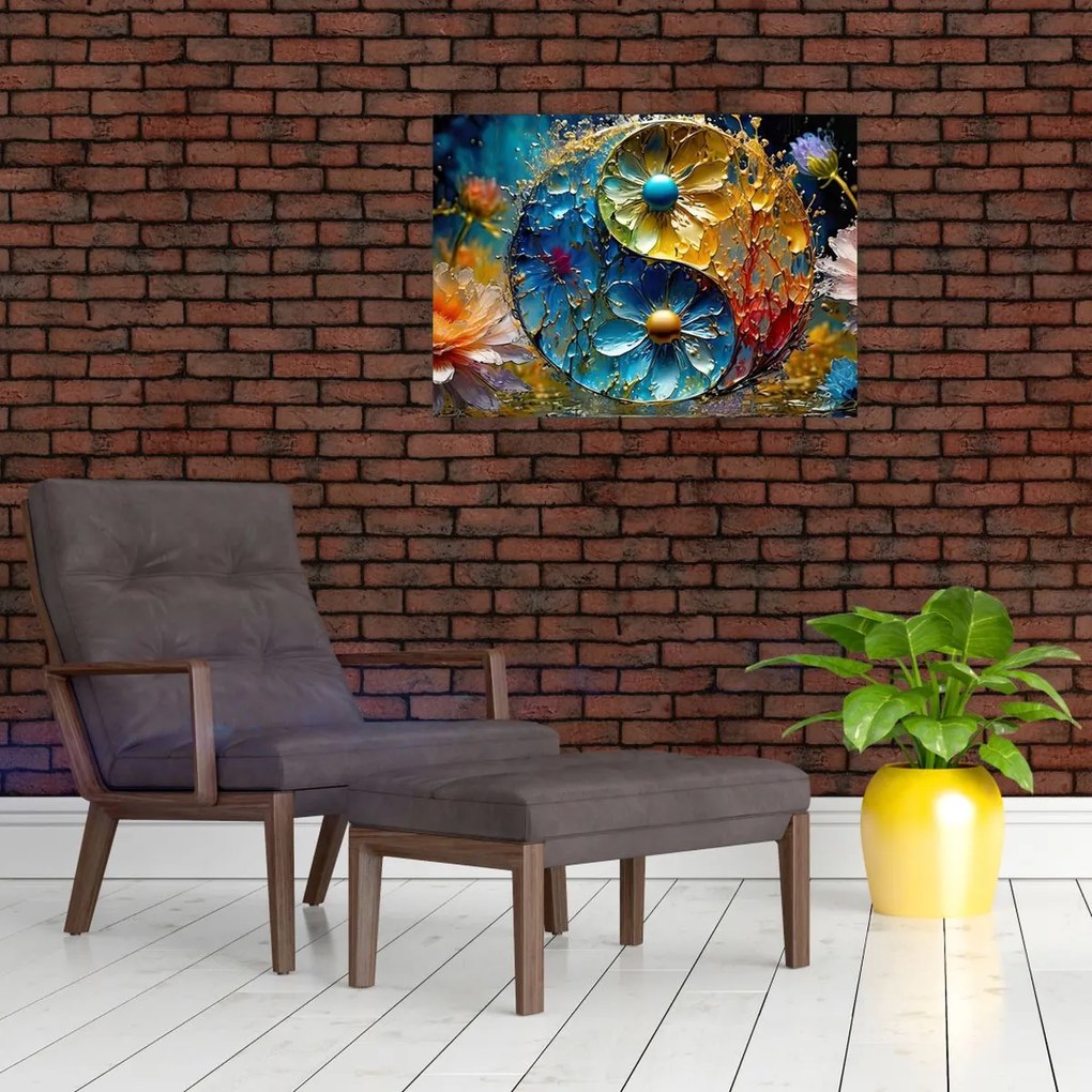 Tablou pe sticlă - Armonie și echilibru (70x50 cm)