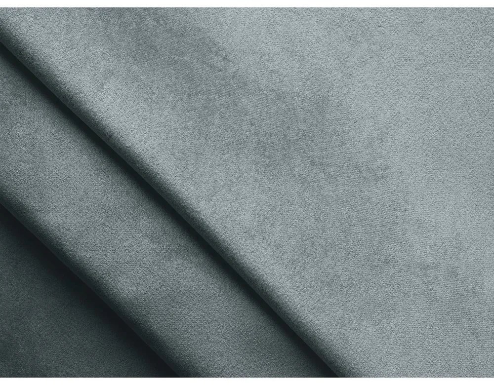 Colțar albastru deschis cu tapițerie din catifea (cu colț pe partea dreaptă) Moana – Makamii