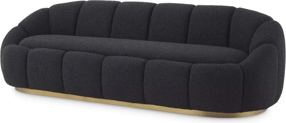 Canapea fixa design elegant LUX Inger, Boucle black