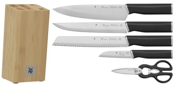 WMF KINEO - Set de cuțite de bucătărie, 6 piese, cu suport