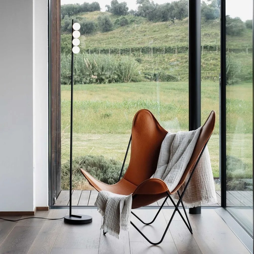 Lampadar LED design minimalist Ping pong pt4 alb