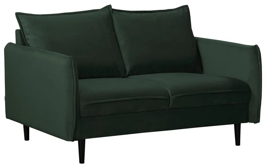 Canapea verde-închis cu tapițerie din catifea 138 cm Juli – Ropez